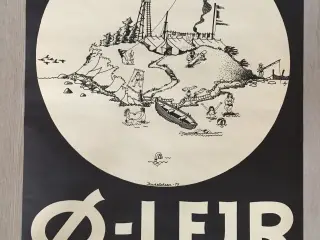 Ø-lejr plakat 1976. Giv bud.