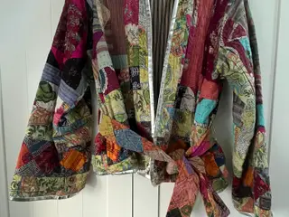 Multifarvet bomuldsjakke / kimono str M/L