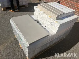 Fliser ABK Docks silver - 40x80 cm - 30,4 kvm + Sokkelfliser