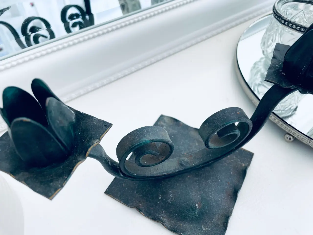 Billede 16 - Lysestage med patina 