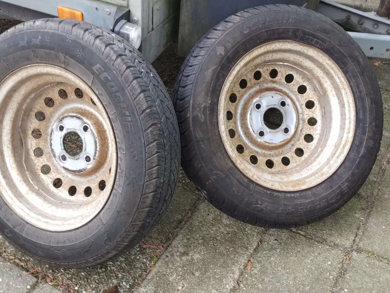 Billede 8 - 2 stk Trailerfælge 13" 4x100 ET31 & 1 dæk 145/80x