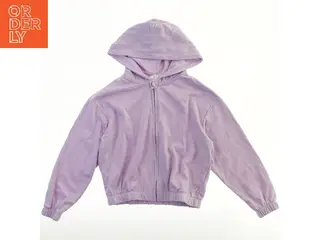 Lilla hættetrøje med lynlås fra H&M (str. 140)