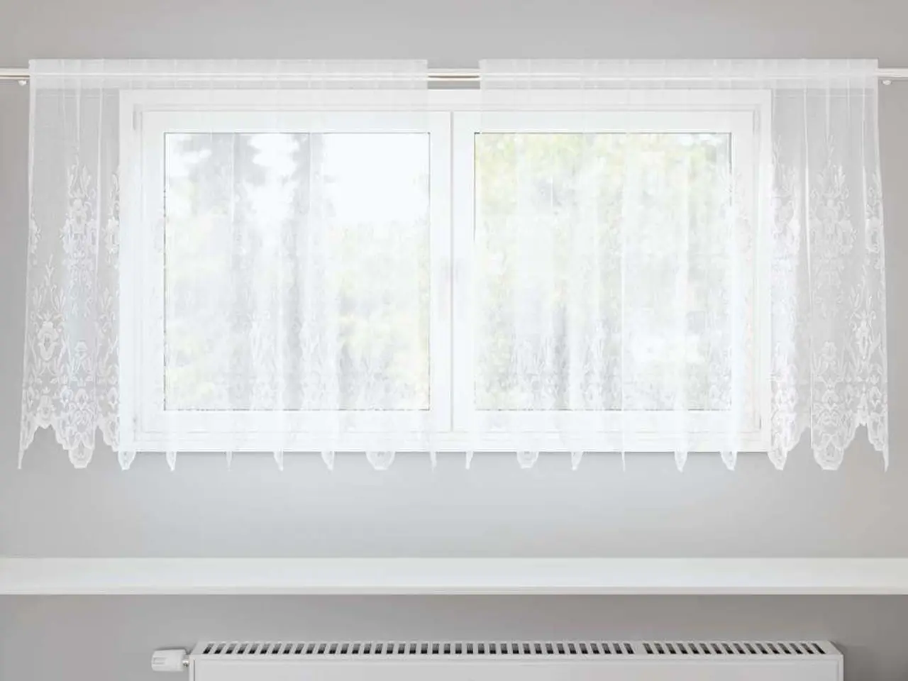 Billede 1 - Blondegardin hvid 200 x 120 cm