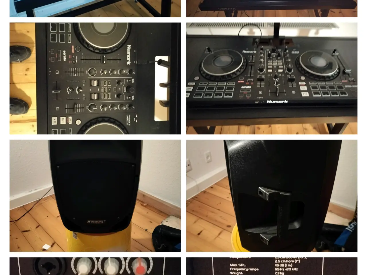Billede 2 - DJ mixer og bord og højtaler med stativ m.m