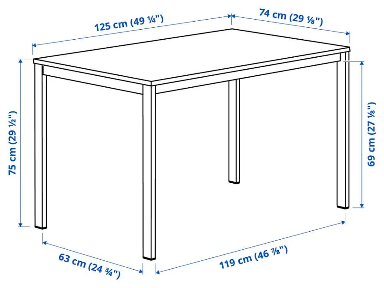 Billede 3 - Ikea Vihals Bord / skrivebord