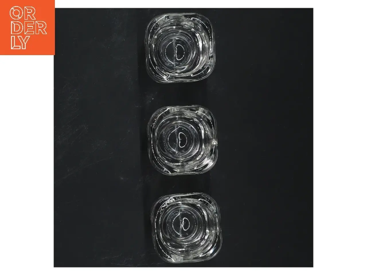 Billede 3 - Glas tealight holdere (str. 3 styk, 5x5x5 cm)