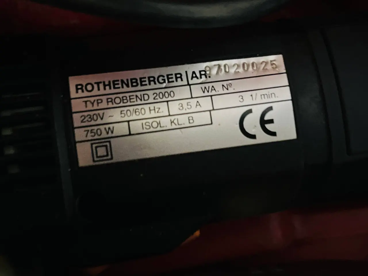 Billede 2 - El- Rørbukker ROTHENBERGER ROBEND 2000
