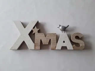 Xmas skilt med fugl (GIV ET PRISBUD)