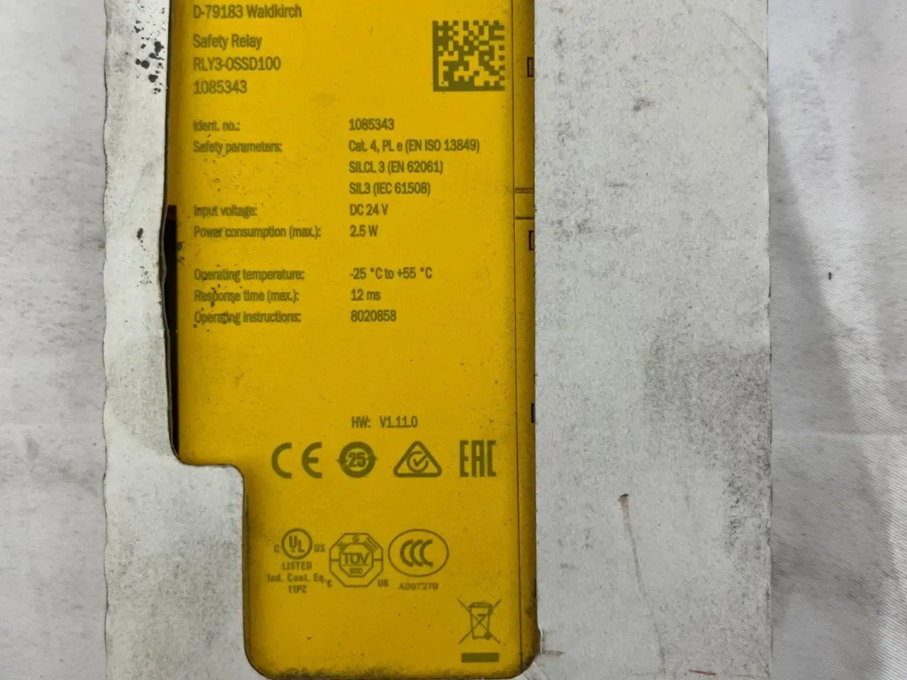 Billede 2 - SICK RLY3-OSSD100 sikkerhedsrelæ 24VDC Cat4 PL e