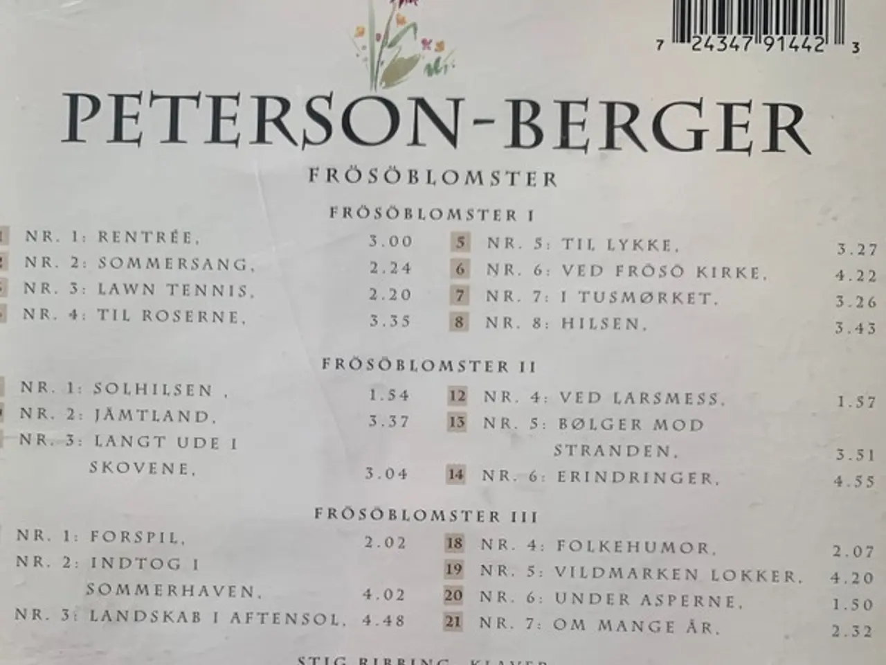 Billede 2 - Wilhelm Peterson-Berger – Frösöblomster – CD