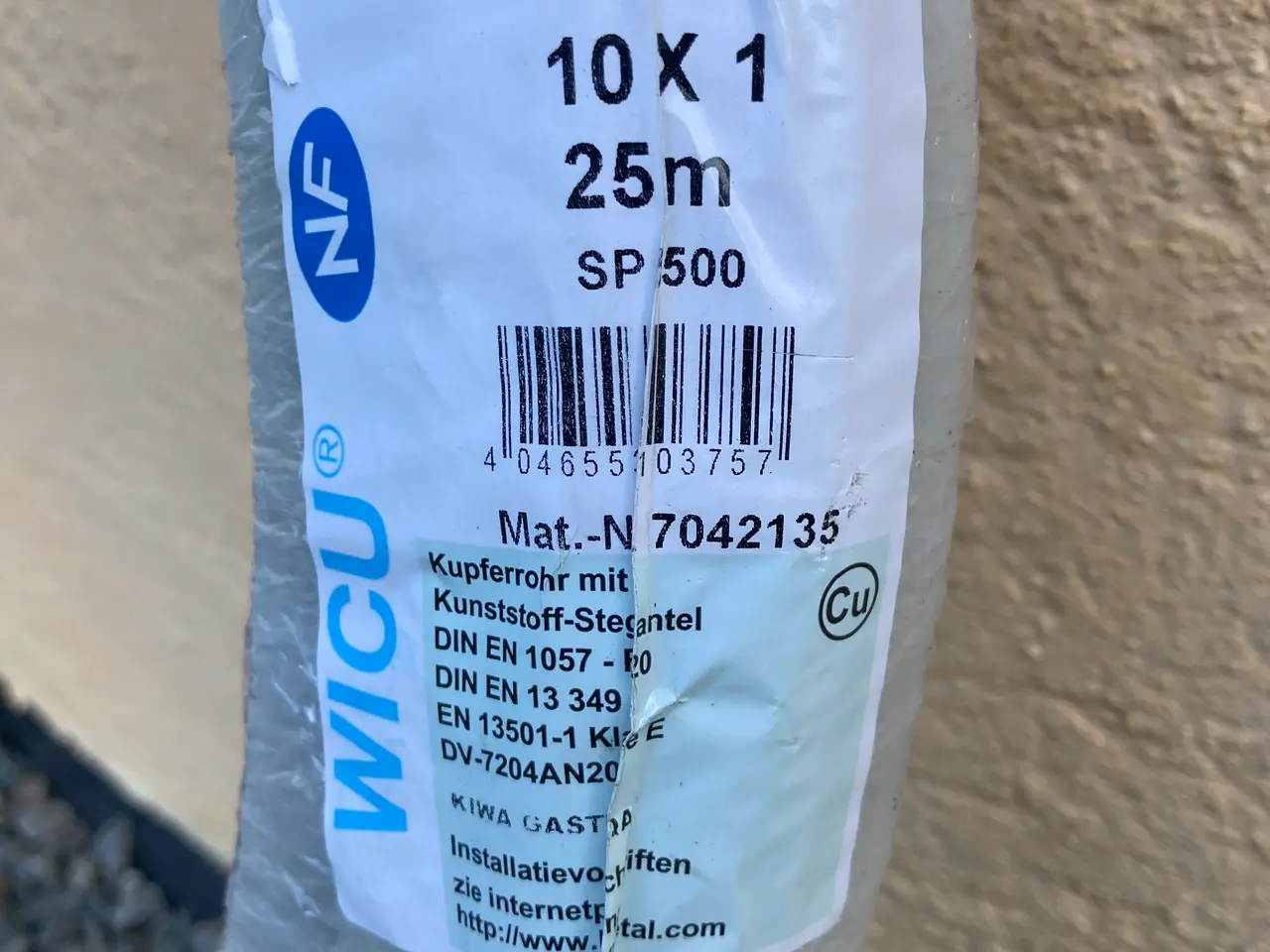 Billede 3 - Blødt kobberrør 10x1 mm på 25 meter rulle