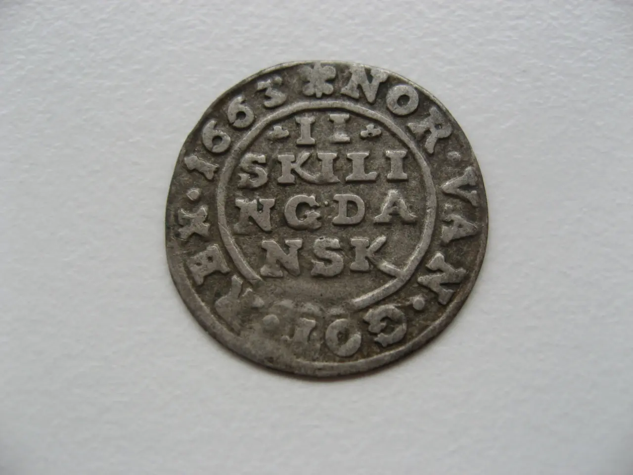Billede 1 - Særdeles flot II Skilling 1663. Fr.D.III