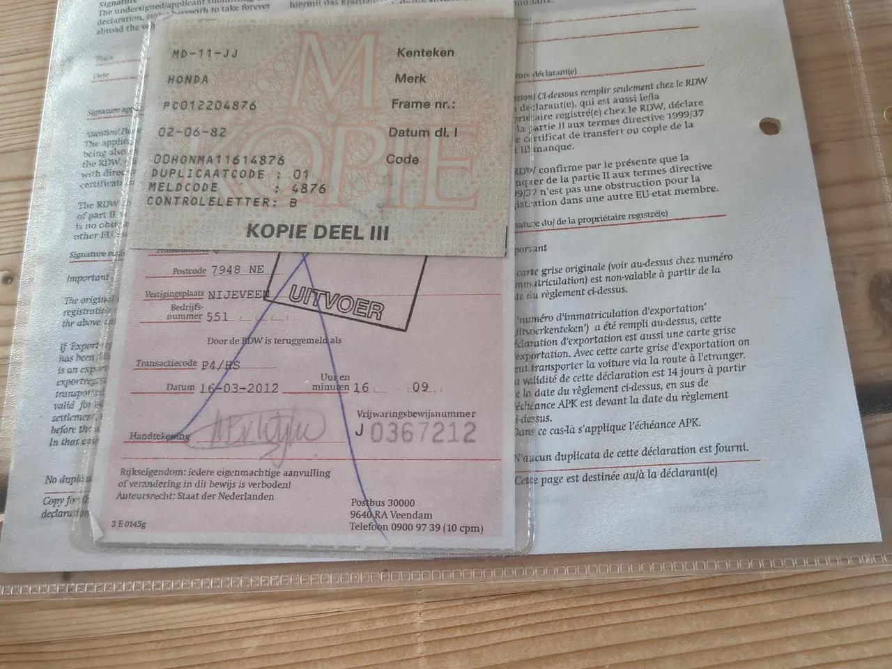Billede 4 - Stel honda cx 500 med hollandsk papirer gratis