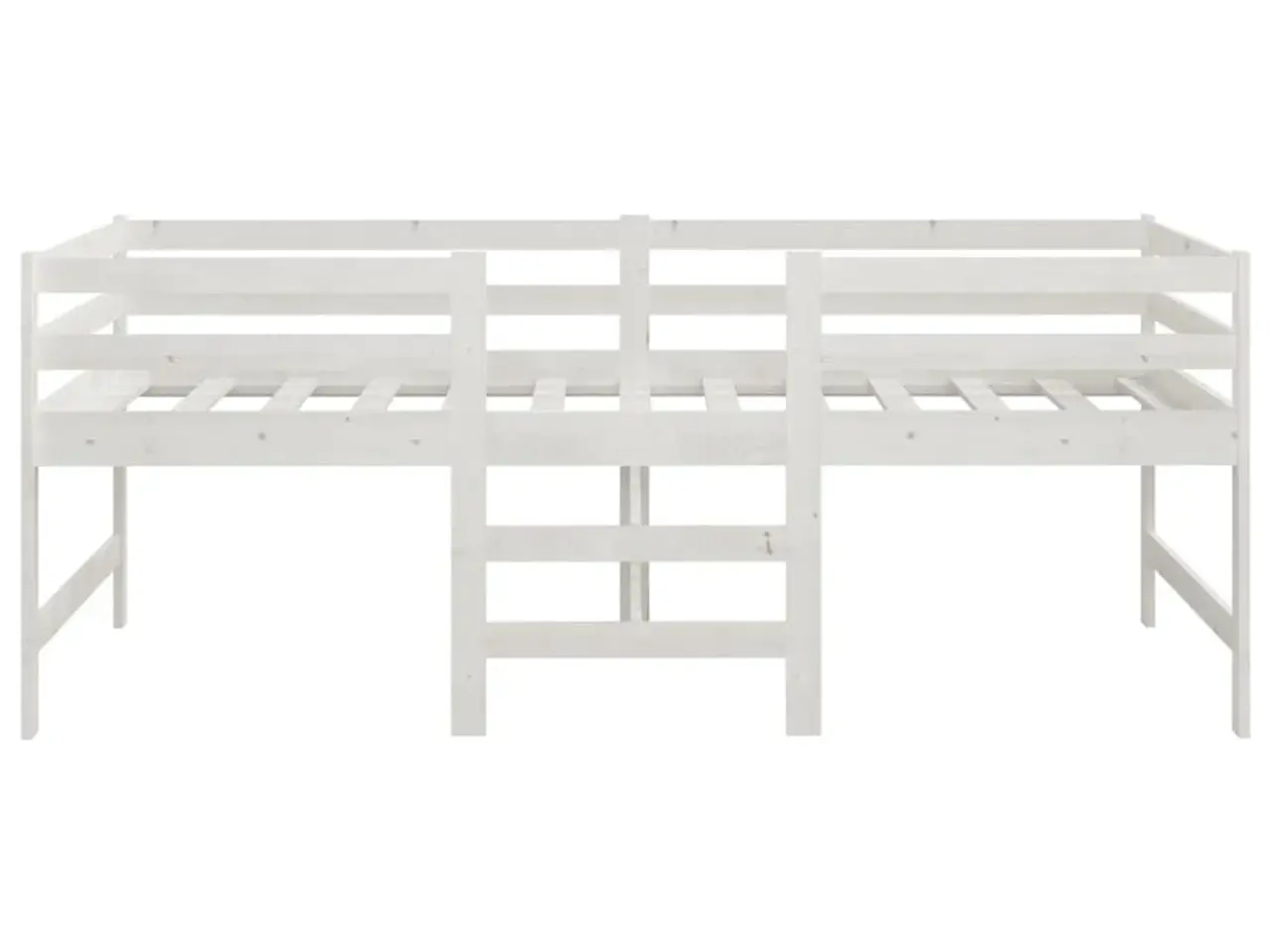 Billede 4 - Sengeramme uden madras 90x200 cm massivt fyrretræ hvid