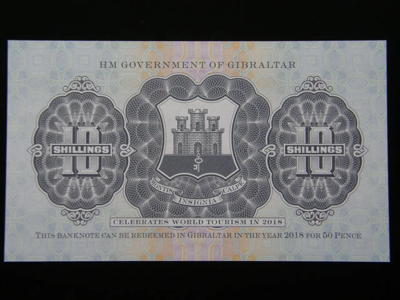 Billede 2 - Gibraltar 10 Shillings/50 Pence (1934) 2018 Unc.