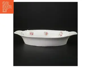 Porcelænsfad med blomstermotiv (str. 30,5x16, cm)