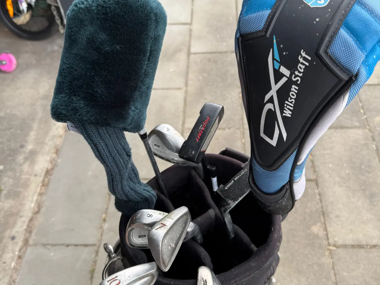 Billede 1 - Golfsæt med bag og vogn 