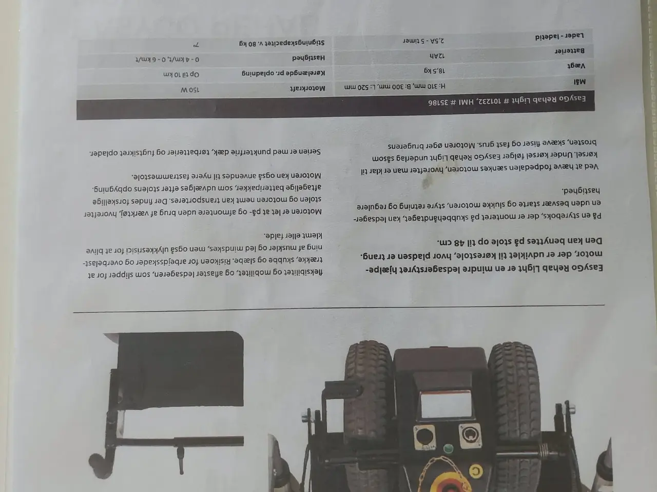 Billede 18 - (Næsten ikke brugt) Etac Lille Viking hjælpemotor