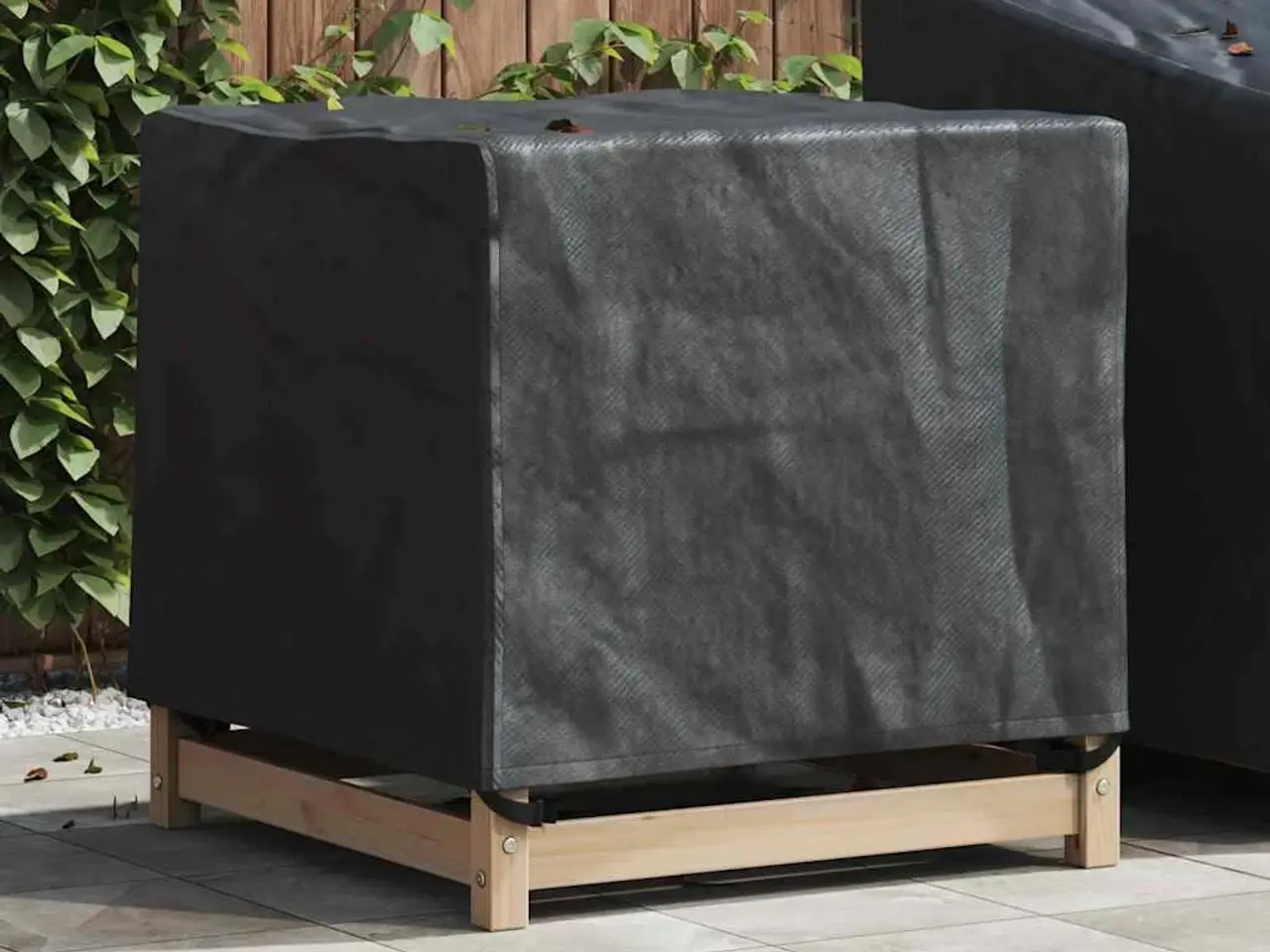 Billede 1 - Udendørs møbelovertræk Sort 74 x 74 x 60 cm 420D Oxford Stof