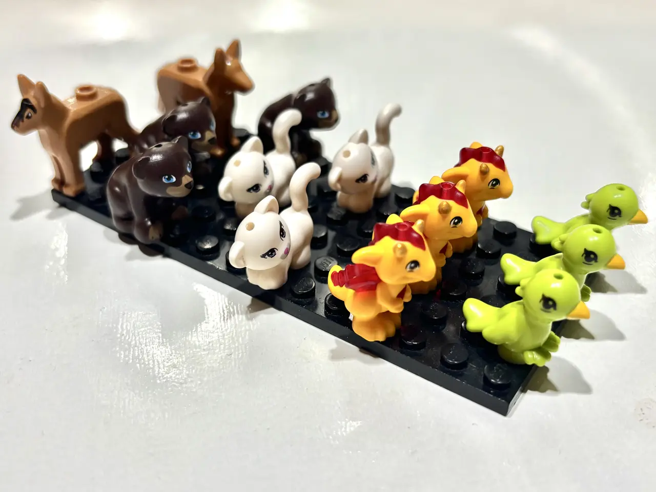 Billede 4 - 14 x Dyrefigur/minifigur/ kat,hund,drage,bjørn