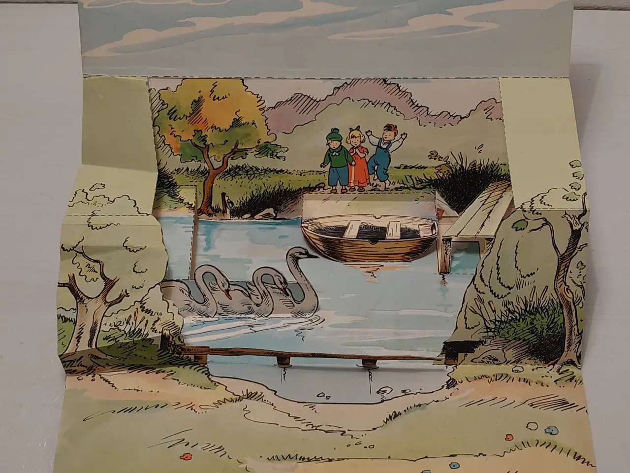 Billede 7 - Den grimme Ælling.Sjælden pop-up bog. Før 1948.
