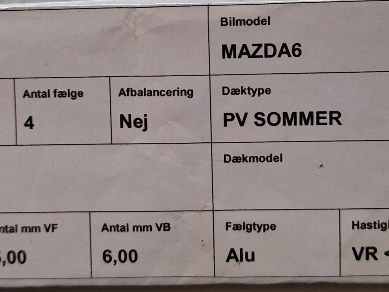 Billede 3 - 4 Dæk med fælge til Mazda 6