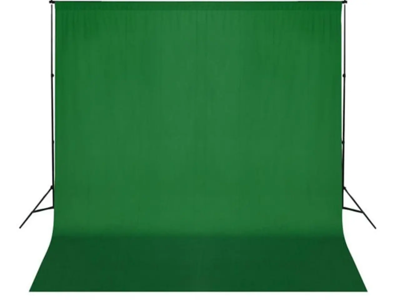 Billede 1 - Fotobaggrund uden stativ 300x300 cm bomuld chroma key grøn