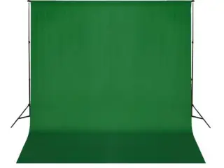 Fotobaggrund uden stativ 300x300 cm bomuld chroma key grøn