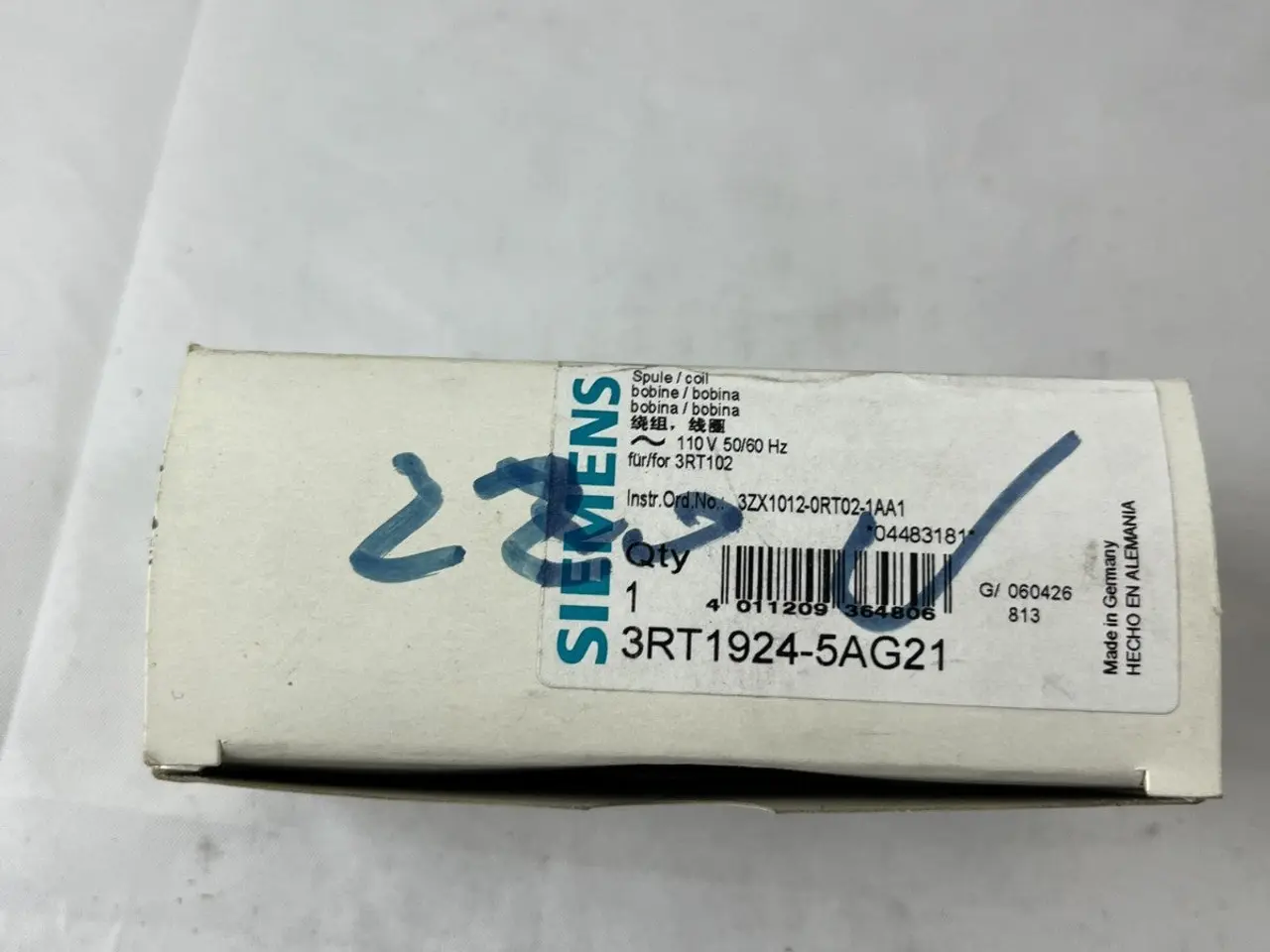 Billede 2 - Siemens 3RT1924-5AG21 SIRIUS Magnetic Coil 110 V