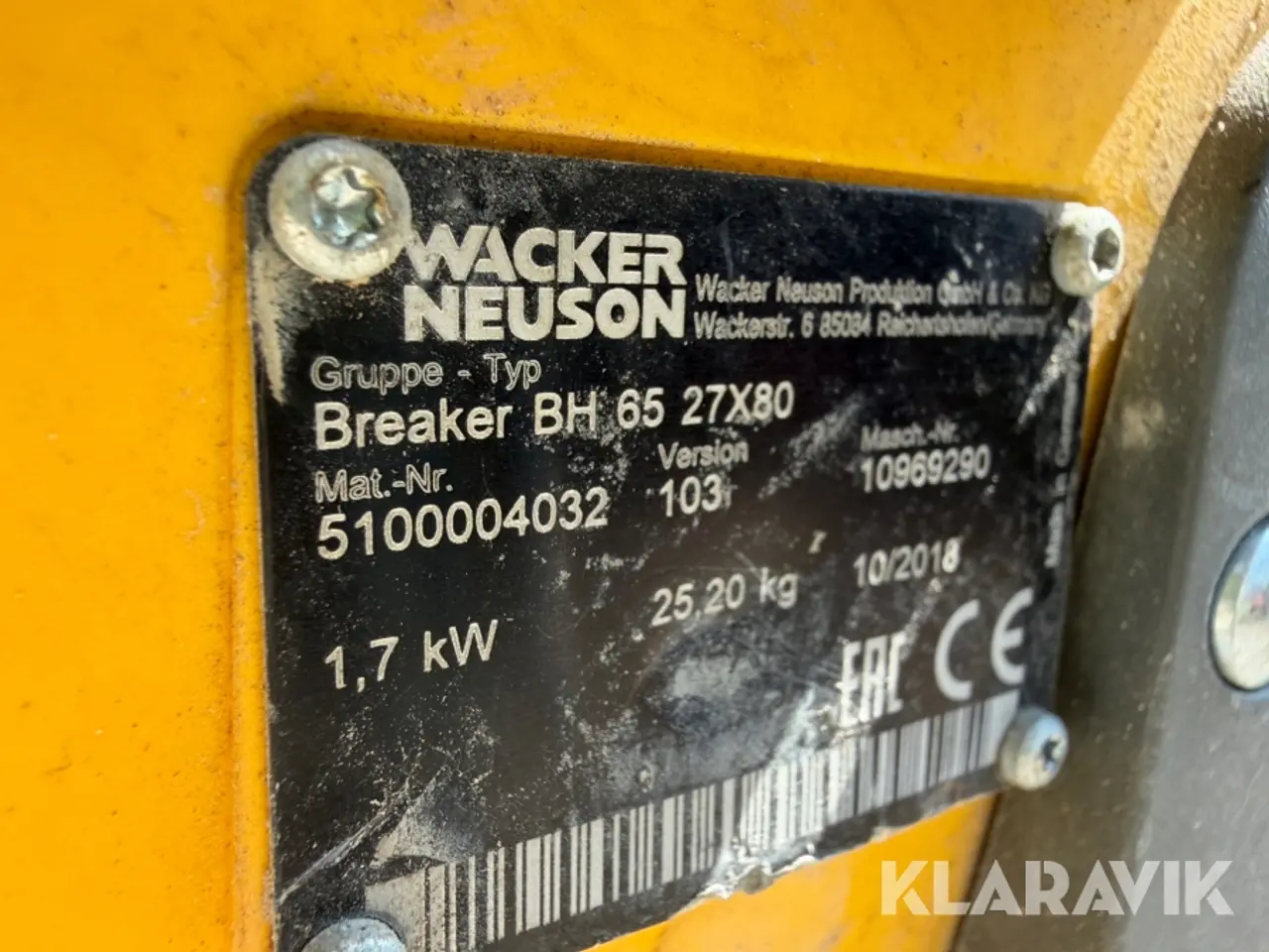 Billede 4 - Betonhammer Wacker Neuson BH 65