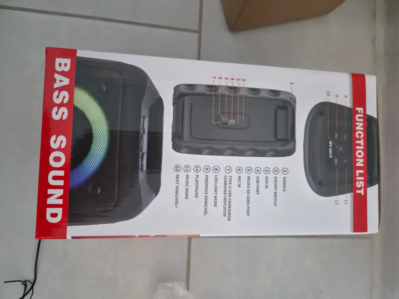 Billede 2 - Helt NY TWS Bluetooth-højtaler med RGB-lys og mikr