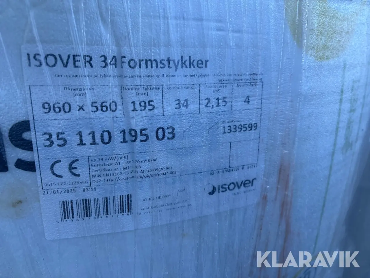 Billede 9 - Isolering Isover, Knauf og Rockwool 2 paller