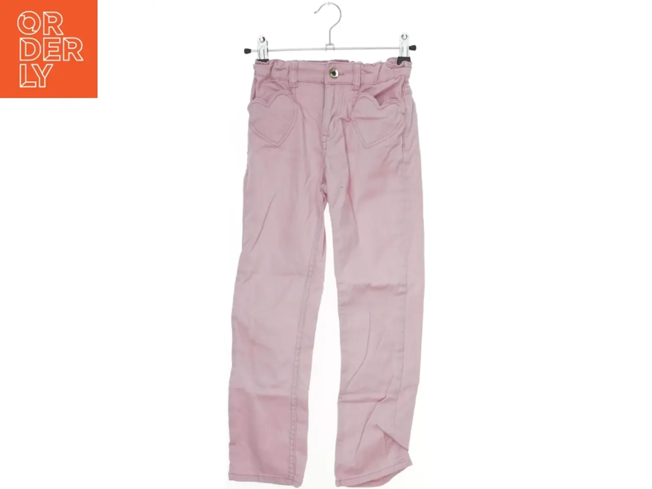 Billede 1 - Lyserøde bukser med hjerteformede forlommer fra H&M (str. 128)