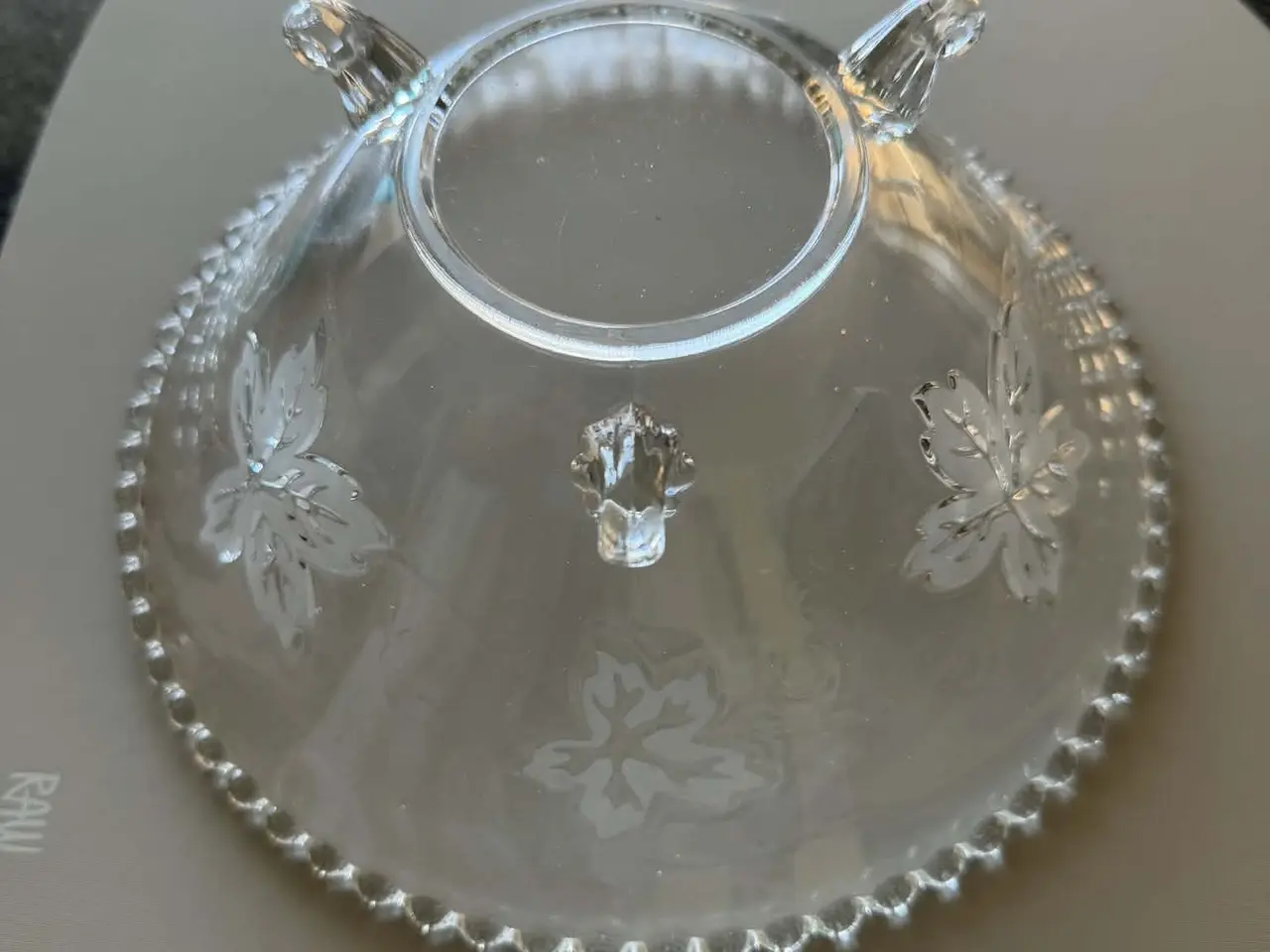 Billede 3 - Elegant Smuk vintage glasskål (21,5 cm)