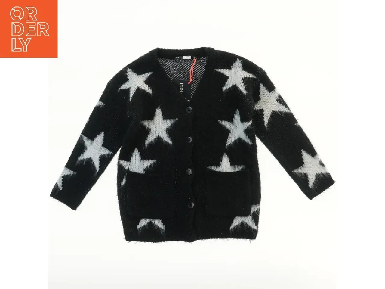 Billede 1 - Molo sort cardigan med hvide stjerner fra Molo (str. 98)