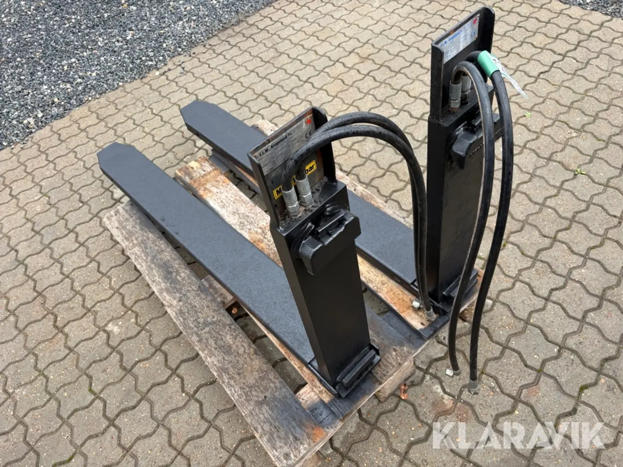 Billede 4 - Pallegafler E.L.M med hydrauliske udskud