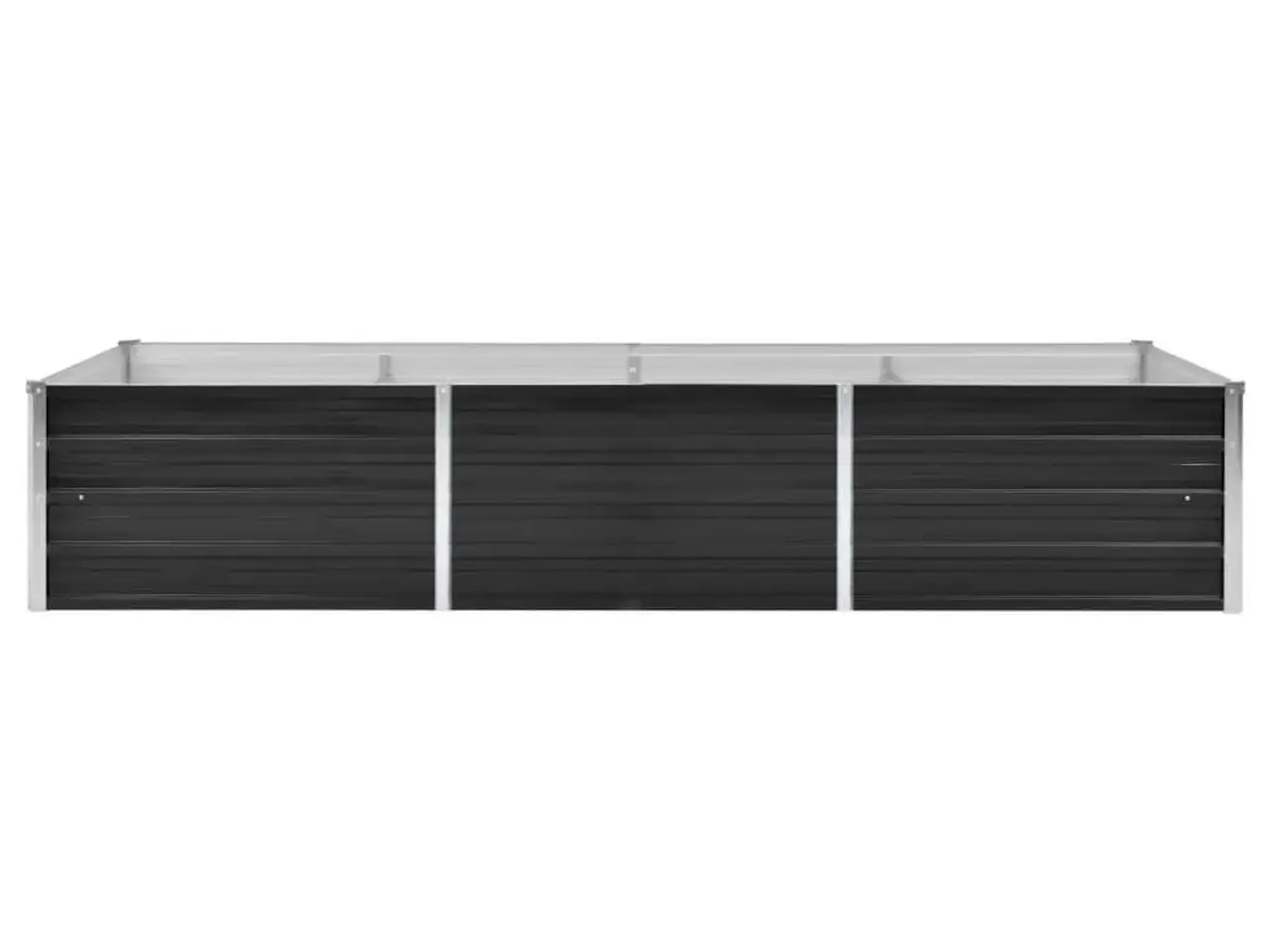 Billede 2 - Hævet plantekasse 240×80×45 cm i galvaniseret stål - antracitgrå