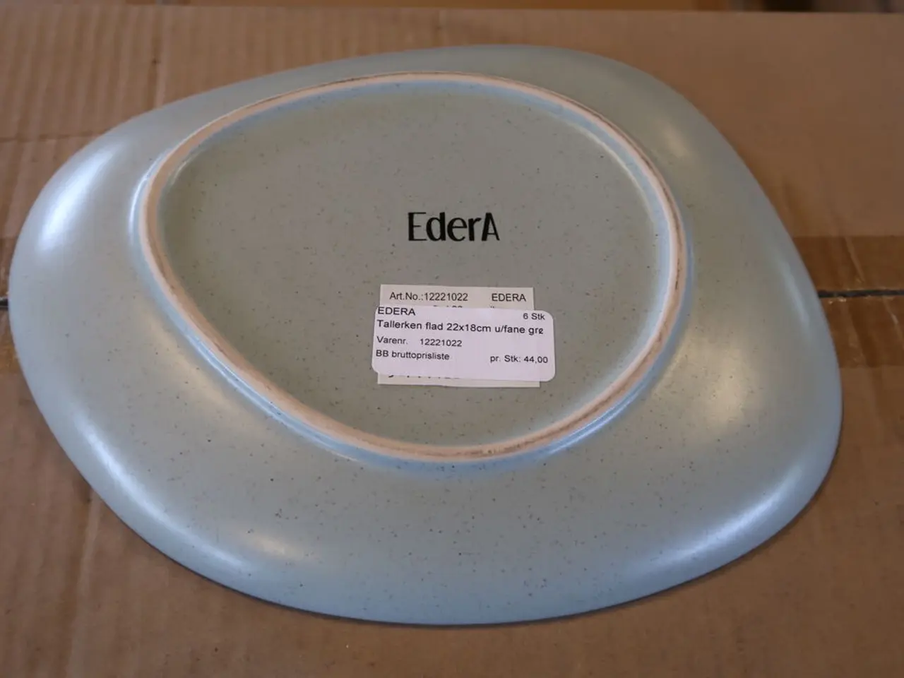 Billede 3 - 144 stk. Edera flad tallerken uden fane, grøn, 22 x 18 cm