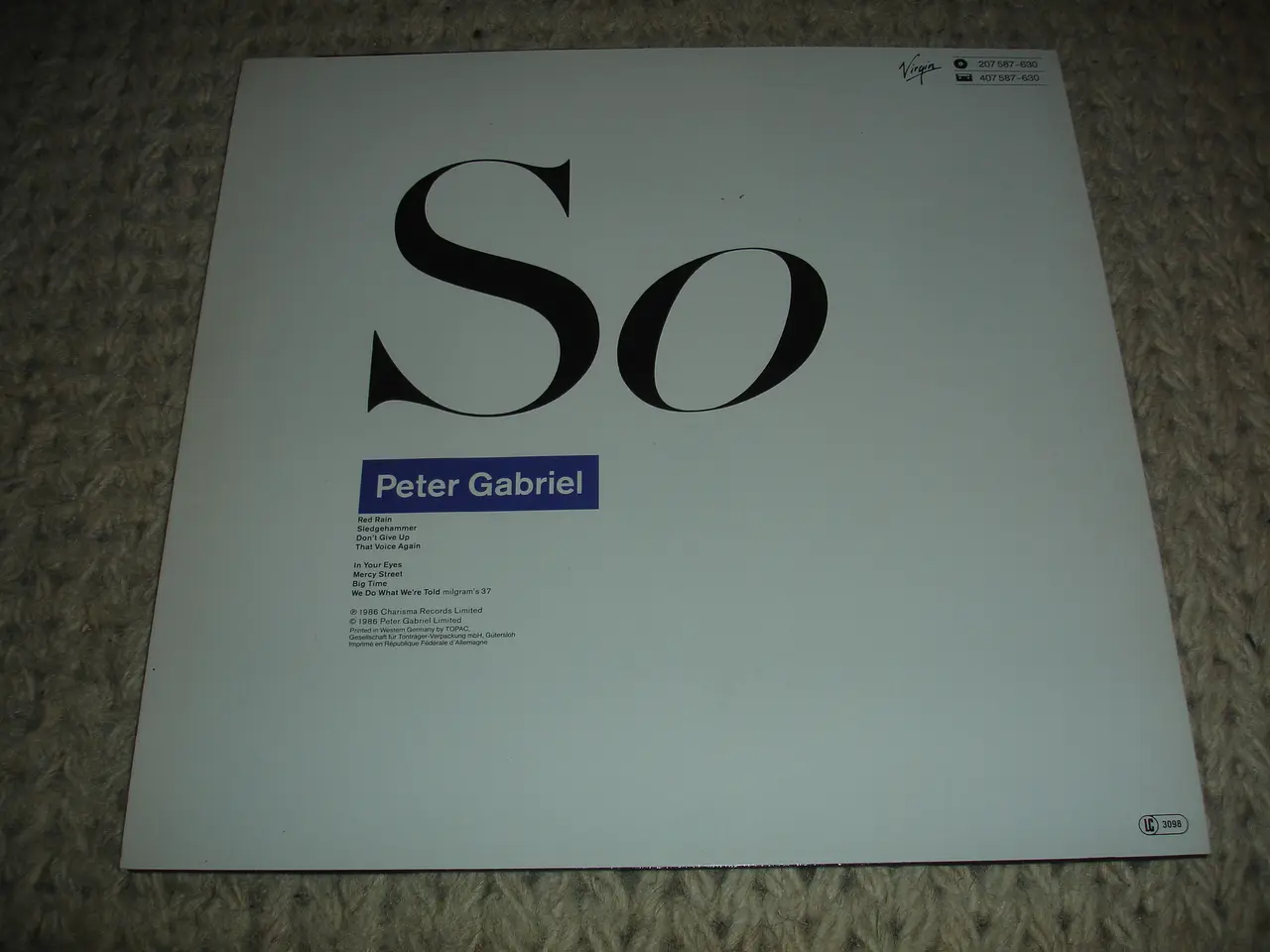 Billede 3 - (Sender gerne) Peter Gabriel – So