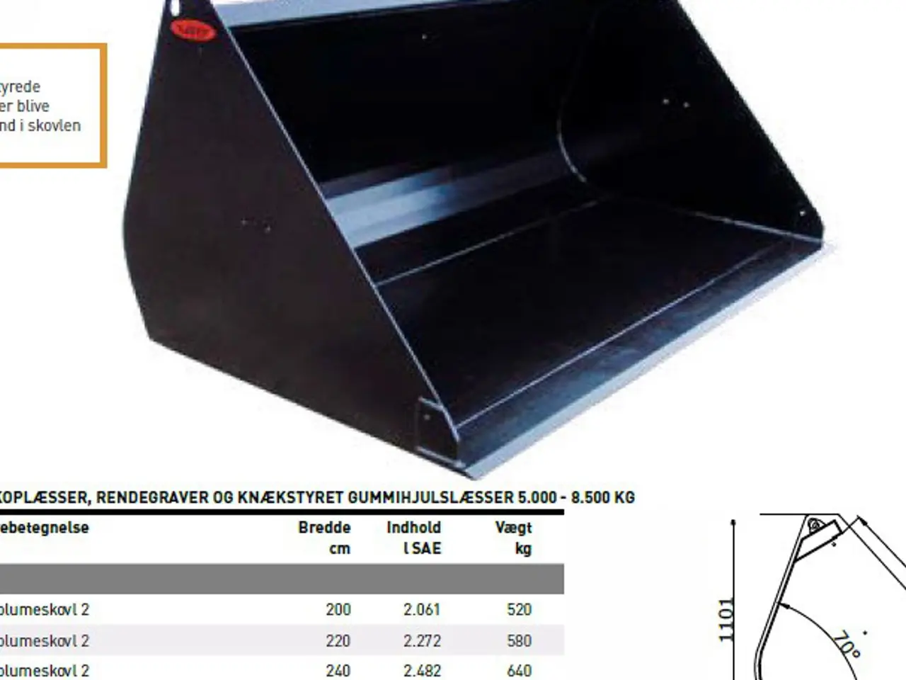 Billede 14 - JST T2 Volumeskovl 200-300 cm.