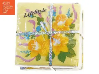 Servietter med påske blomsterdesign (str. 16x16 cm)