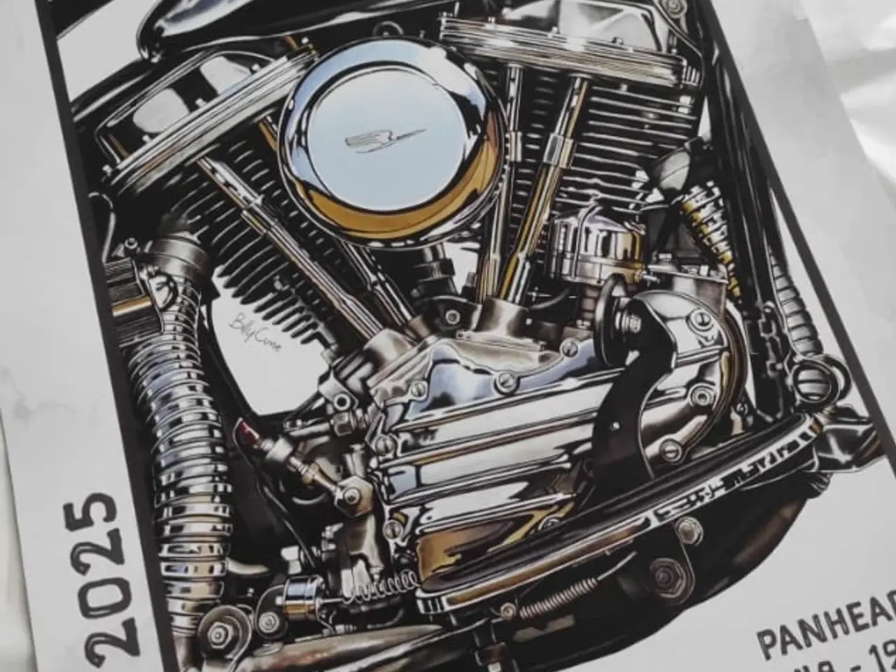 Billede 5 - 2025 kalender med Harley motor