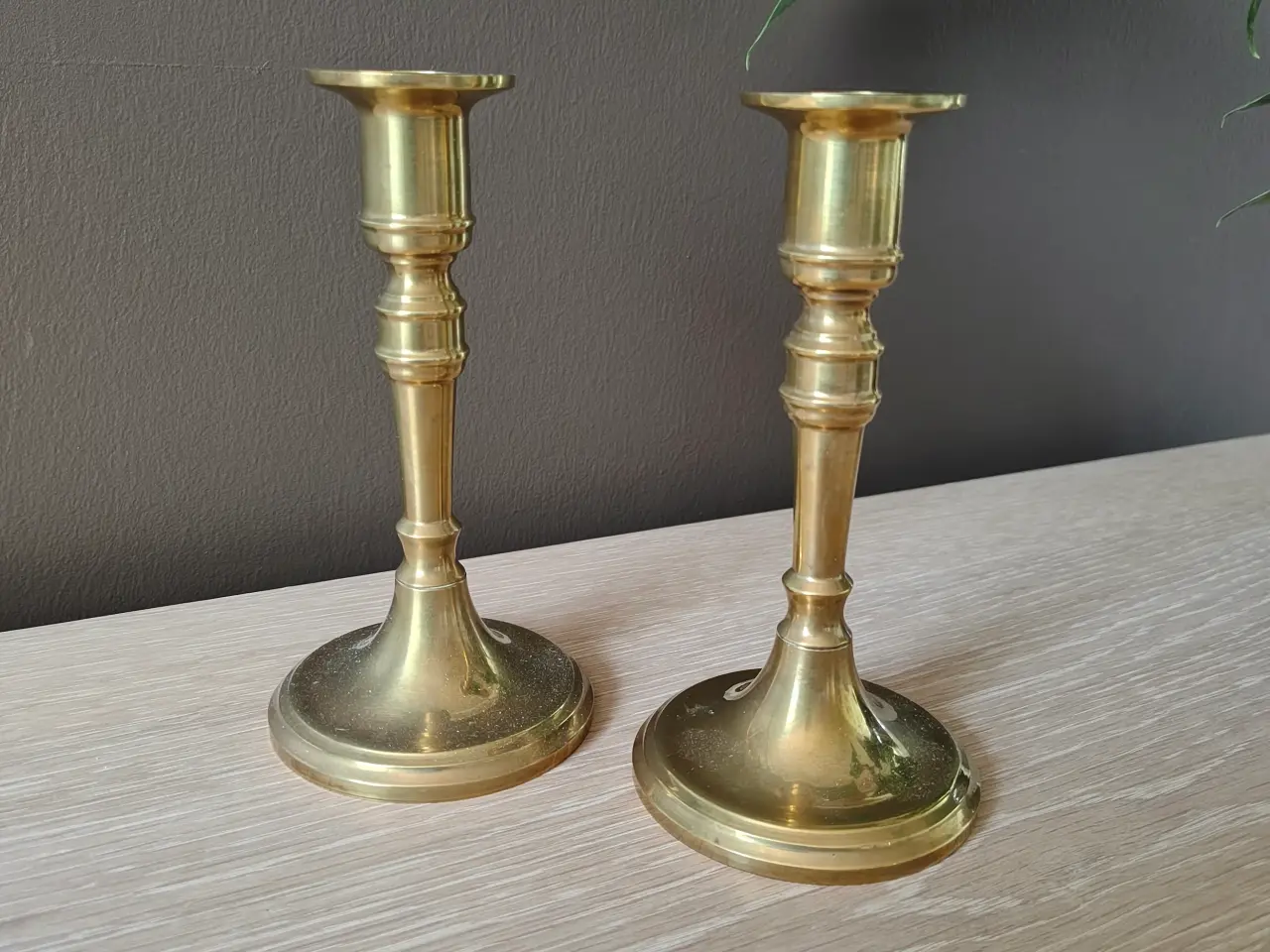 Billede 1 - Flotte messing lysestager
