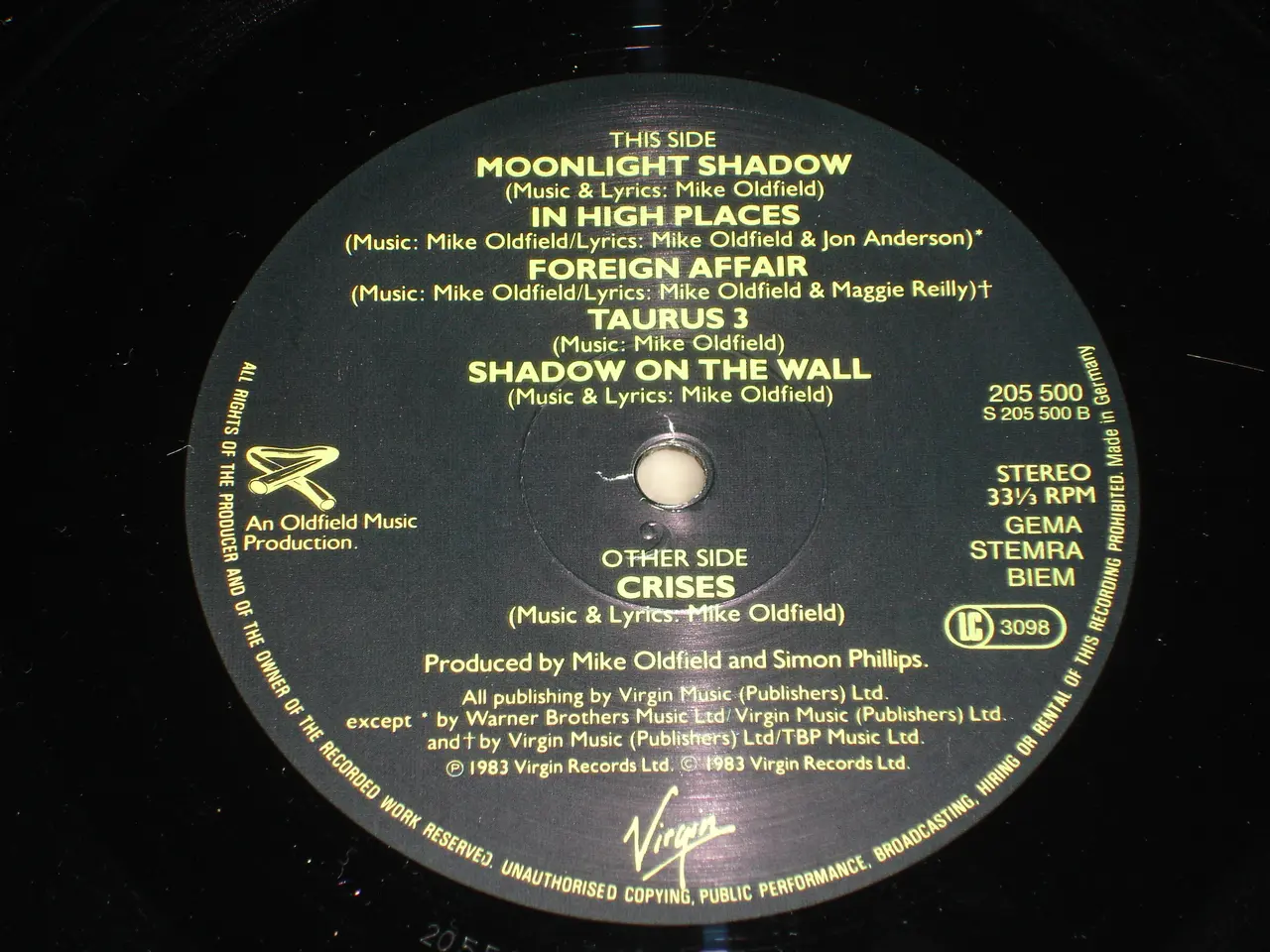 Billede 5 - Mike Oldfield – Crises ( Moonlight Shadow )