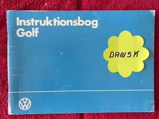 Instruktionsbog Golf Årgang December 1984