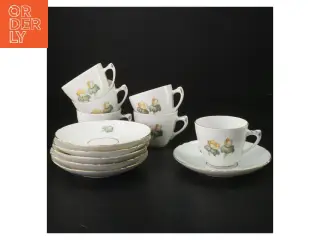 Porcelænskopper med underkopper fra B&G (str. Ø 12x h 6,5 cm)