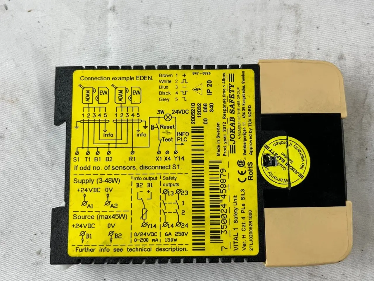 Billede 4 - ABB Jokab Safety Vital 1 24VDC Safety Controller
