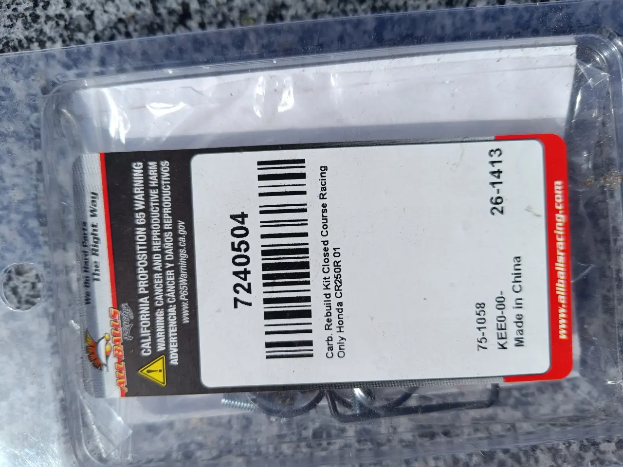 Billede 2 - Karburator Reparationssæt Honda CR 250 R 2001