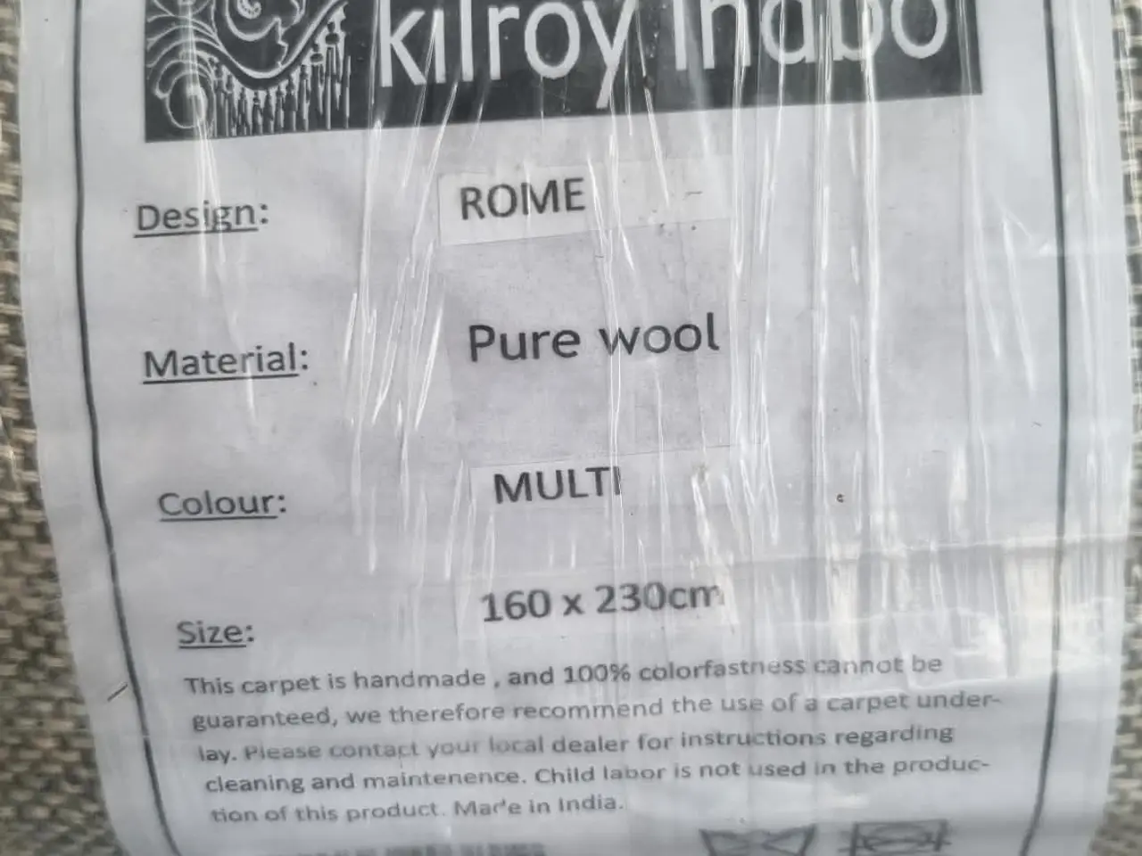 Billede 3 - Indbo Rome uldtæppe 160 × 230 cm – 100 % ren uld –
