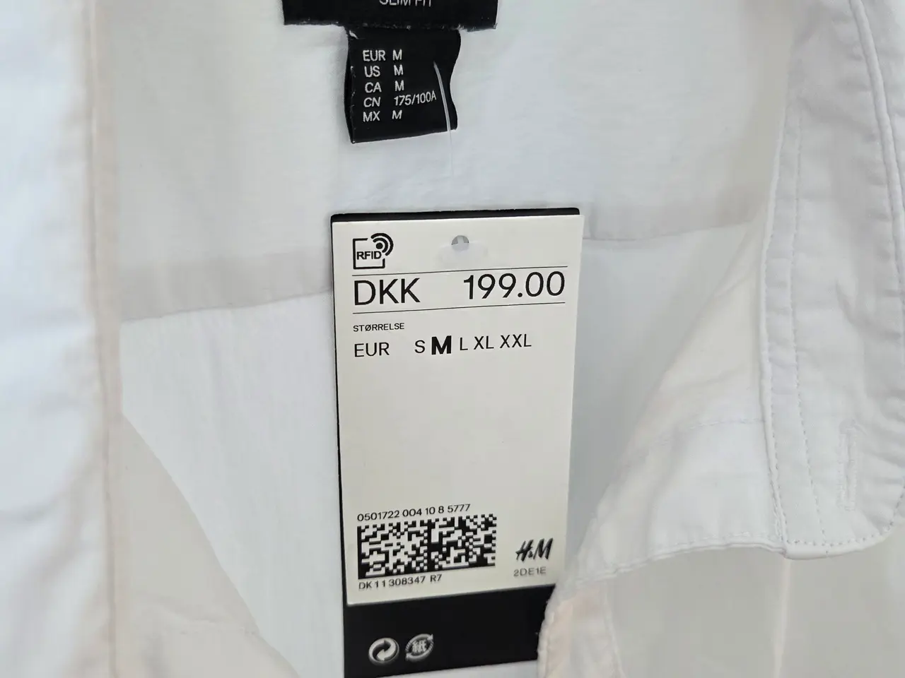 Billede 4 - Hvid skjorte, slim fit, M, herre/dreng, H&M